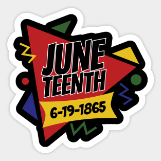 Juneteenth 6-19-1865 Retro Celebration Sticker